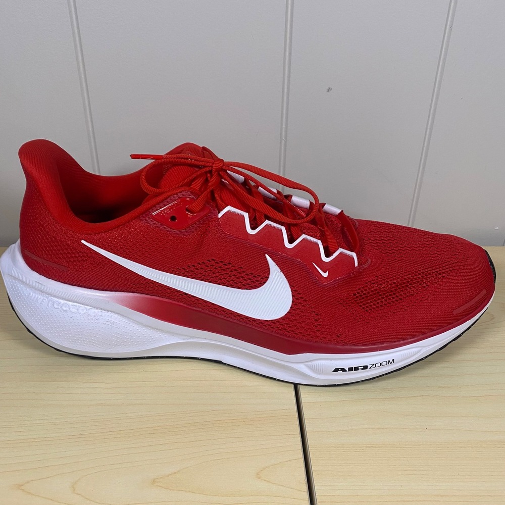 Nike Air Zoom Pegasus 41 Running Shoes Sneakers Mens Size 15 Red - Picture 2 of 15